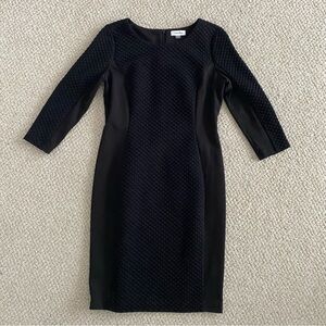 Calvin Klein Textured Black Dress Size 10